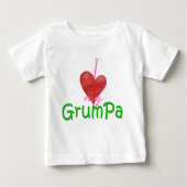 Herz I mein Grumpa Baby T-shirt (Vorderseite)