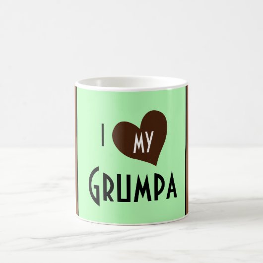 Herz I mein Grumpa Kaffeetasse (Mittel)