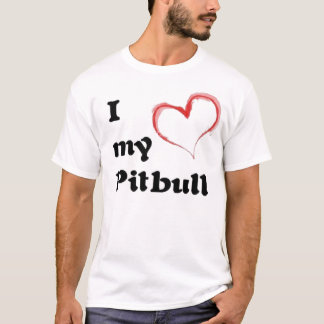 Herz I mein pitbull T-Shirt
