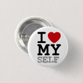 Herz I mein Selbst Button (Vorne & Hinten)