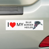 Herz I meine blaue Grenze Heeler Autoaufkleber (Auf Auto)