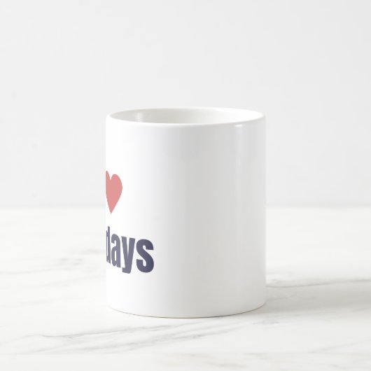 Herz I Montag-Tasse Kaffeetasse (Mittel)