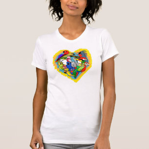 Herz I plappert niedlichen Cartoon nach T-Shirt
