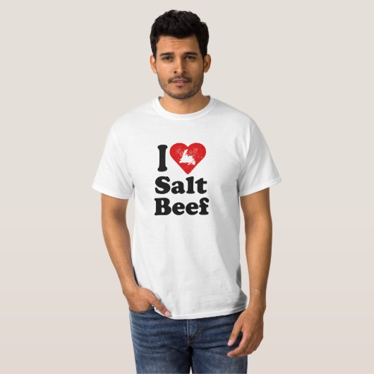 Herz I Salz-Rindfleisch T-Shirt (Vorne ganz)