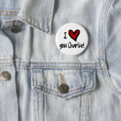 Herz I Sie Charlie Button (Beispiel)