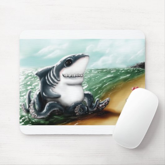 Herz I Sie Sharktopus Mousepad (Mit Mouse)