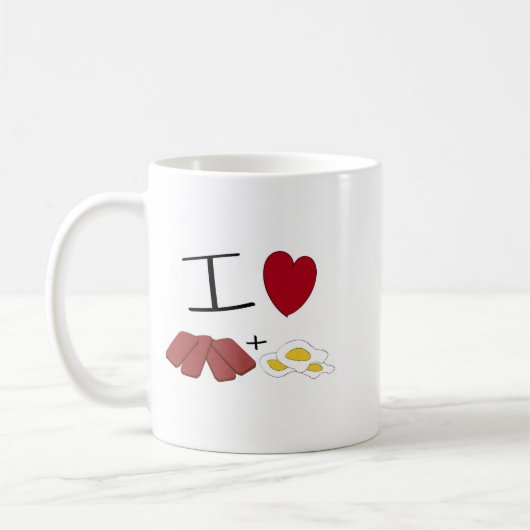 Herz I Spam-N-Eier Tasse (Links)