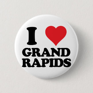 Herz I und Liebe Grand Rapids, Michigan Button
