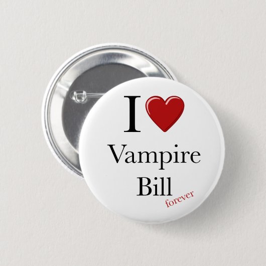 Herz I Vampirs-Bill-Knöpfe Button (Vorne & Hinten)
