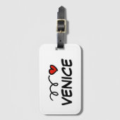 Herz I Venedig-Reise-Gepäckanhänger für Koffer Gepäckanhänger (Vorderseite Vertikal)