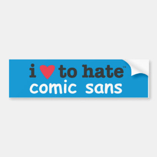Herz I, zum des Comic ohne Autoaufkleber zu hassen