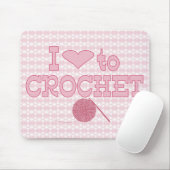 Herz I zum zu häkeln Mousepad (Mit Mouse)