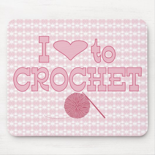 Herz I zum zu häkeln Mousepad (Vorne)