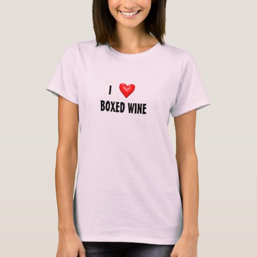 Herz, IBOXIERTER WEIN T-Shirt (Vorderseite)
