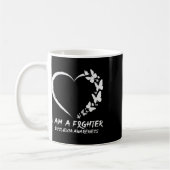 Herz Ich bin ein kämpfendes Dyslexie Bewusstsein Kaffeetasse (Links)
