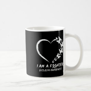 Herz Ich bin ein kämpfendes Dyslexie Bewusstsein Kaffeetasse