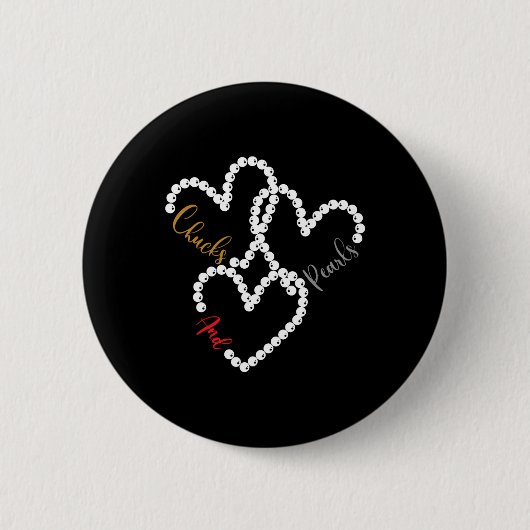 Herz ich bin mit ihrer Kamala Harris 2024 Button (Vorderseite)
