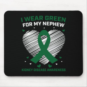 Herz ich grün für meine Niereninsuffizienz Aw trag Mousepad
