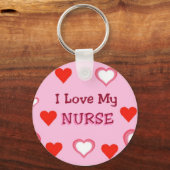 Herz: Ich Liebe meine Krankenschwester Schlüsselanhänger (Vorderseite)