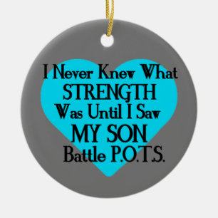 Herz/ich wusste nie...Sohn..P.O.T.S. Keramikornament