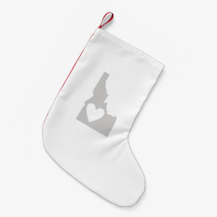 Herz-Idaho-Staats-Silhouette Kleiner Weihnachtsstrumpf