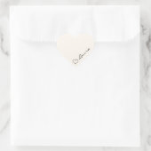 Herz Ihr Name Schriftzug Benutzerdefinierter Gesch Herz-Aufkleber (Tasche)