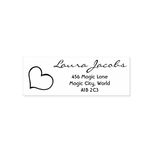 Herz Ihr Name Skript Individuelles Geschenk  Permastempel (Design)