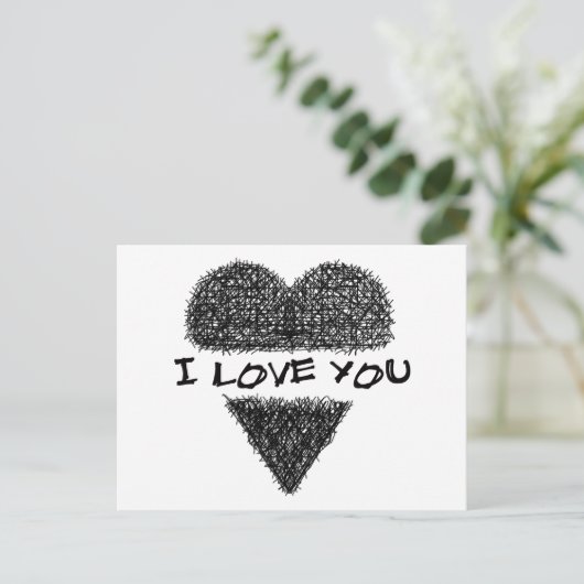 Herz II Postkarte (Stehend Vorderseite)