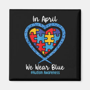 Herz im April tragen wir blaue Liebe Hoffnung Glau Magnet