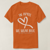 Herz im April tragen wir blauen Kindesmissbrauch P T-Shirt (Design vorne)