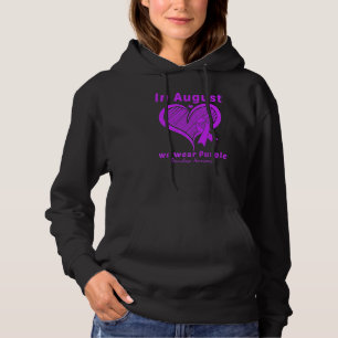 Herz im August Wir tragen lila Überdosierungsbewus Hoodie