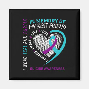 Herz im Gedächtnis der besten Freunde Selbstmord B Magnet