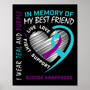 Herz im Gedächtnis der besten Freunde Selbstmord B Poster