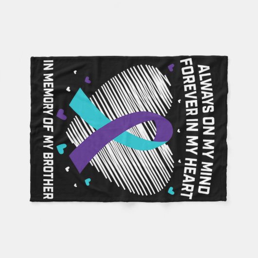 Herz im Gedächtnis meines Bruders Fleecedecke (Vorderseite (Horizontal))