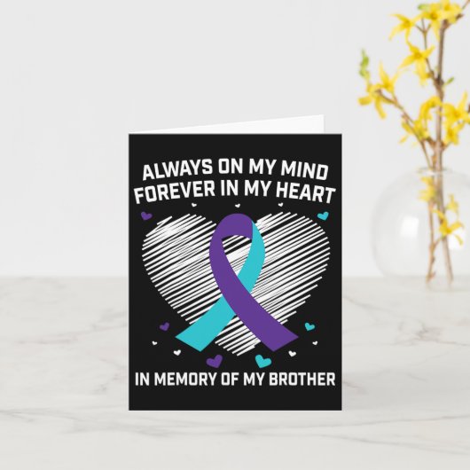 Herz im Gedächtnis meines Bruders Karte (Gelbe Blume)