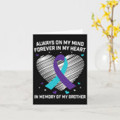 Herz im Gedächtnis meines Bruders Karte (Gelbe Blume)