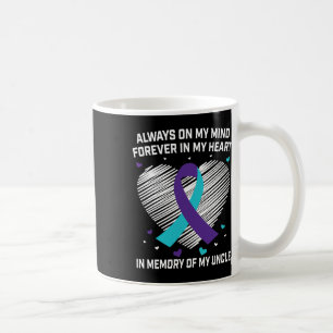 Herz im Gedächtnis meines Onkels Selbstmordgefühls Kaffeetasse