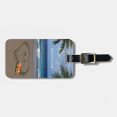 Herz im Sand (anpassbar) Gepäckanhänger (Vorderseite horizontal)