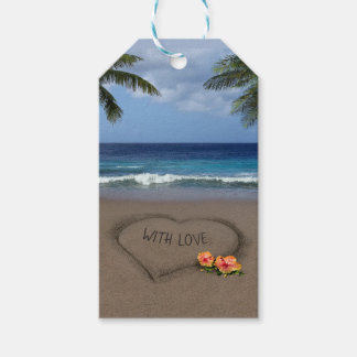 Herz im Sand (anpassbar) Geschenkanhänger