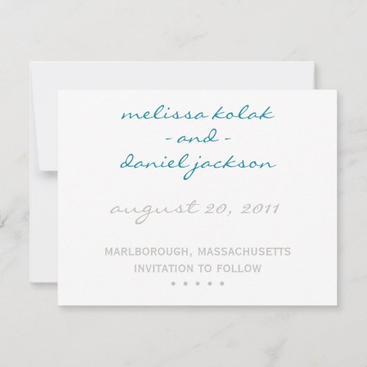 Herz im Sand "Save the Date" Save The Date (Rückseite)