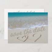 Herz im Sand "Save the Date" Save The Date (Vorne/Hinten)