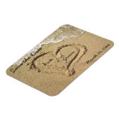 Herz im Sand Speichern der Datumsmagnete Magnet (Linke Seite)