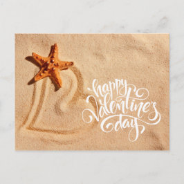 Herz im Sand. Valentinstag Postkarten