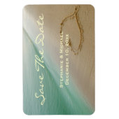 Herz im sandischen "Save the Date" Magnet (Vertikal)