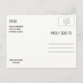 Herz im Sandstrand speichern Sie die Datumskarten Ankündigungspostkarte (Rückseite)