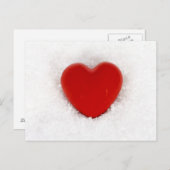Herz im Schnee Postkarte (Vorne/Hinten)