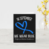 Herz im September tragen wir blaue Alopezie Areata Karte (Gelbe Blume)