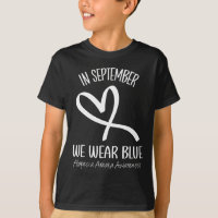 Herz im September tragen wir blaue Alopezie Areata