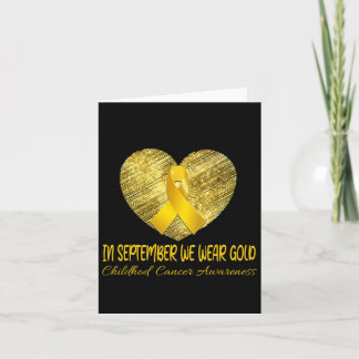 Herz im September tragen wir Gold Childhood Cancer Karte