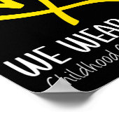 Herz im September tragen wir Goldkrebs im Kindesal Poster (Ecke)